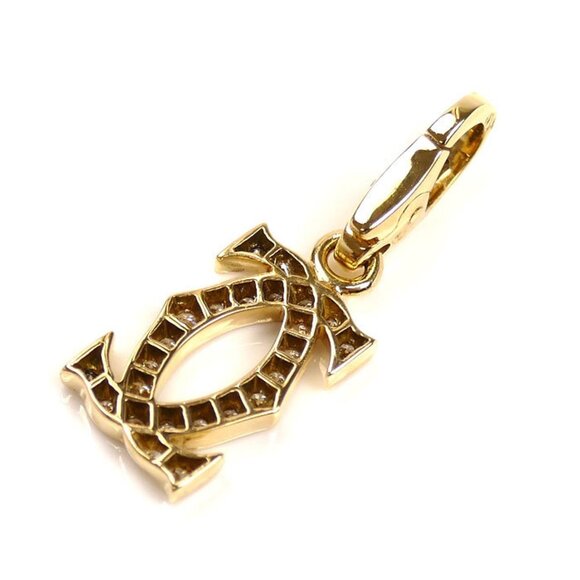 CARTIER 18k Yellow Gold Diamond 2C Necklace - Picture 2 of 5